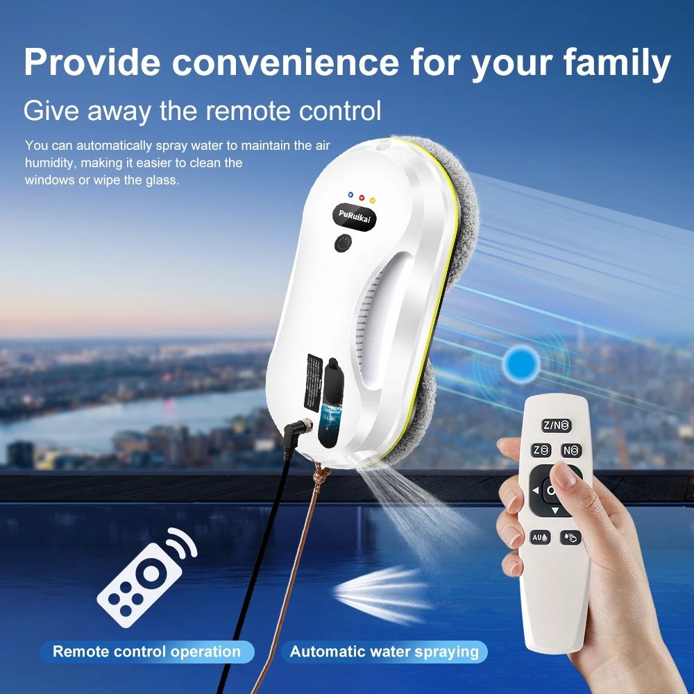 PuRuiKai Household Window Automatic Water Spray Cleaning Robot,With Intelligent