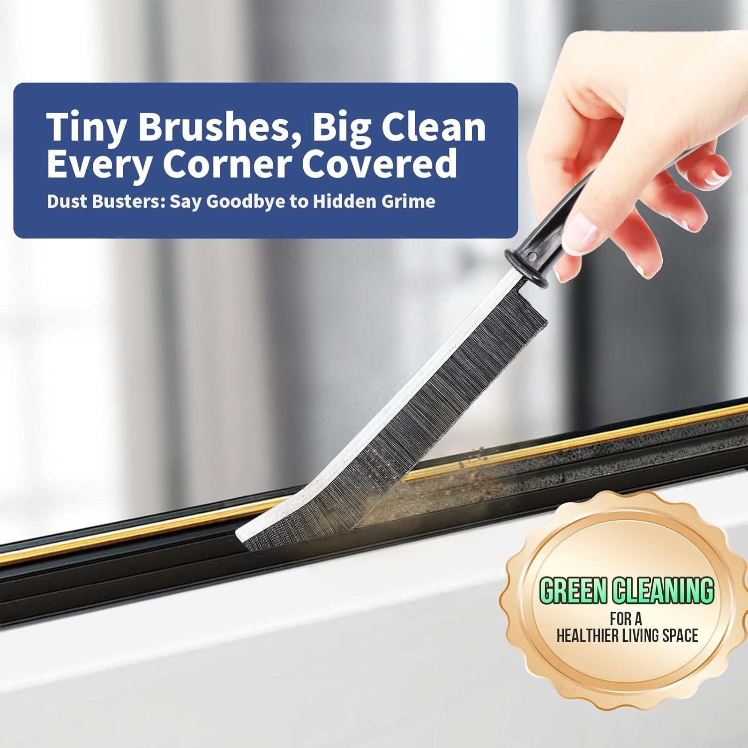 Crevice Cleaning Brush, Hard-Bristled Gap Scrub Brush, Toilet Gap Cleaning Br…