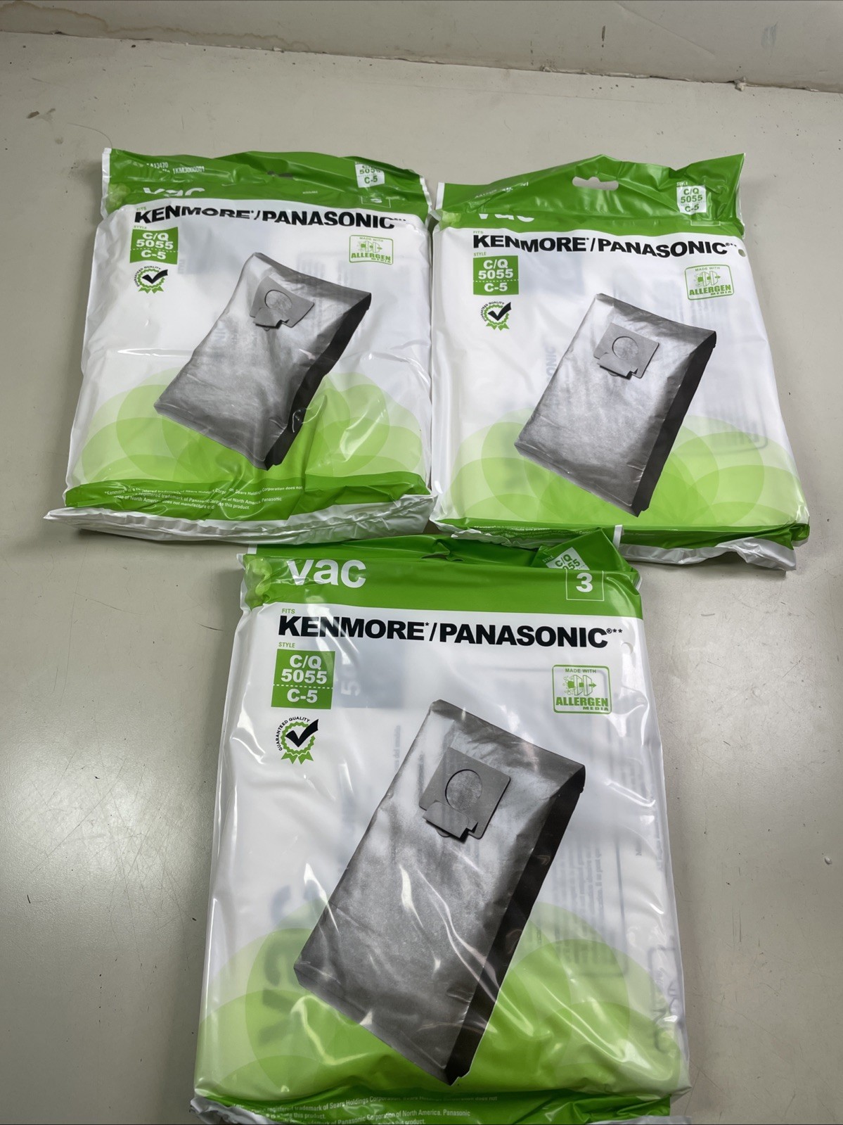 9 Vacuum Cleaner Bags for Sears Kenmore 5055 50557 50558 Panasonic C-5 C18 C Q