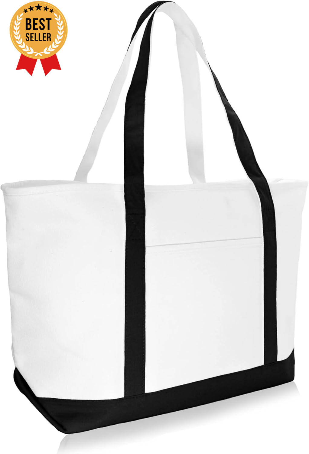 23in Cotton Canvas Tote Bag 24oz Heavy Duty Reusable Shopping Bag Premium