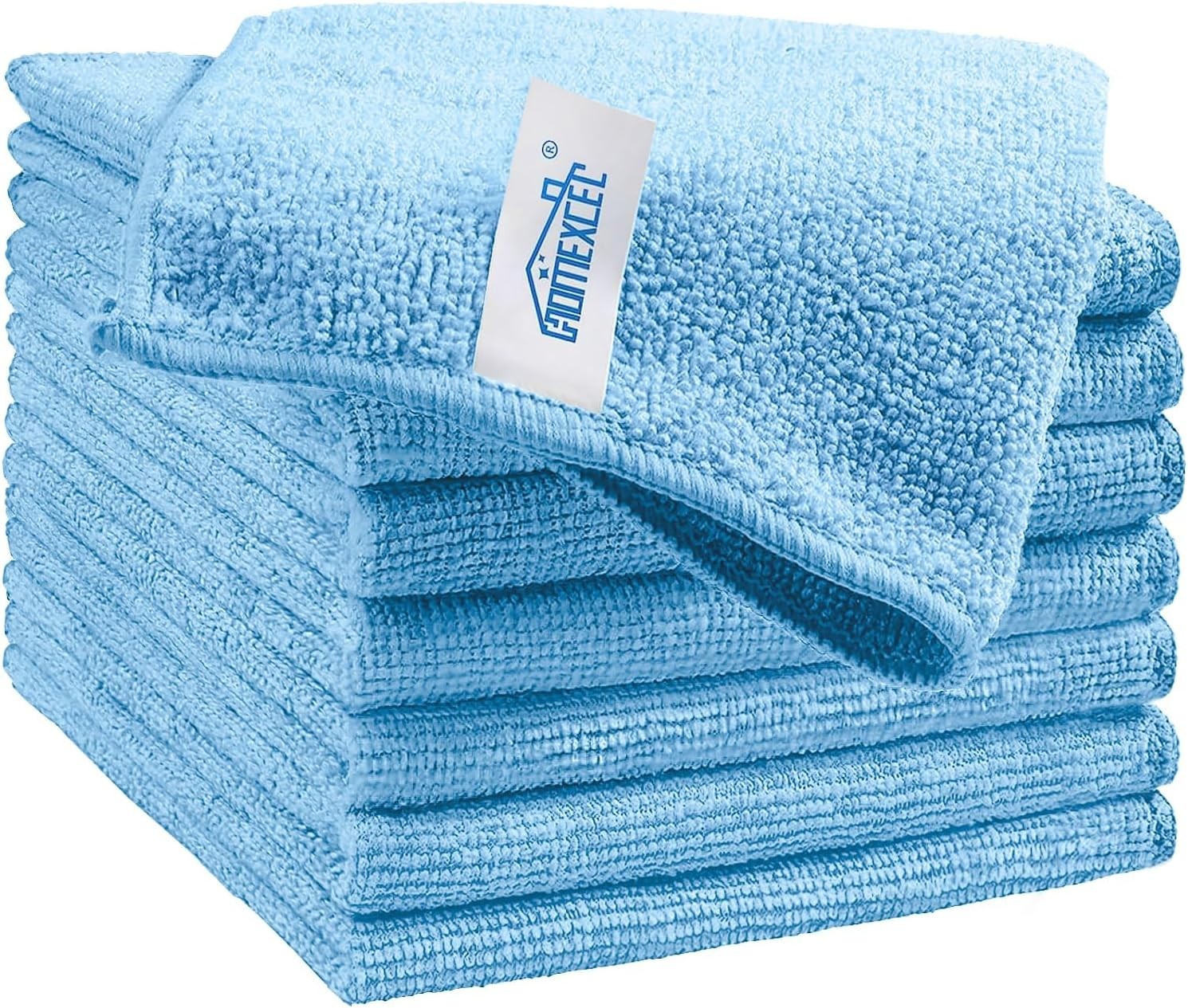 8PK Microfiber Cleaning Cloth, Cleaning Rags for Home, 11.5×11.5in | Reusable…
