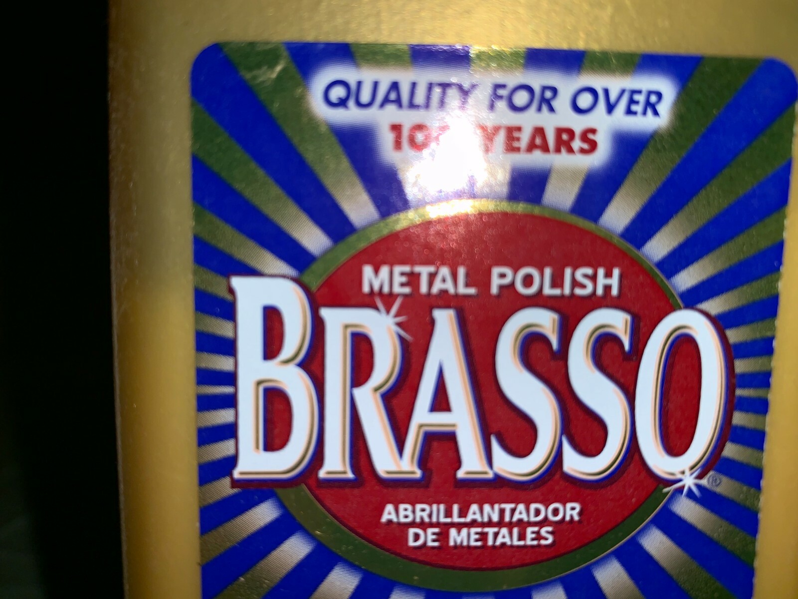 BRASSO CLEANS & POLISH BRASS COPPER STAINLESS CHROME ALUMINUM PEWTER BRONZE 8oz