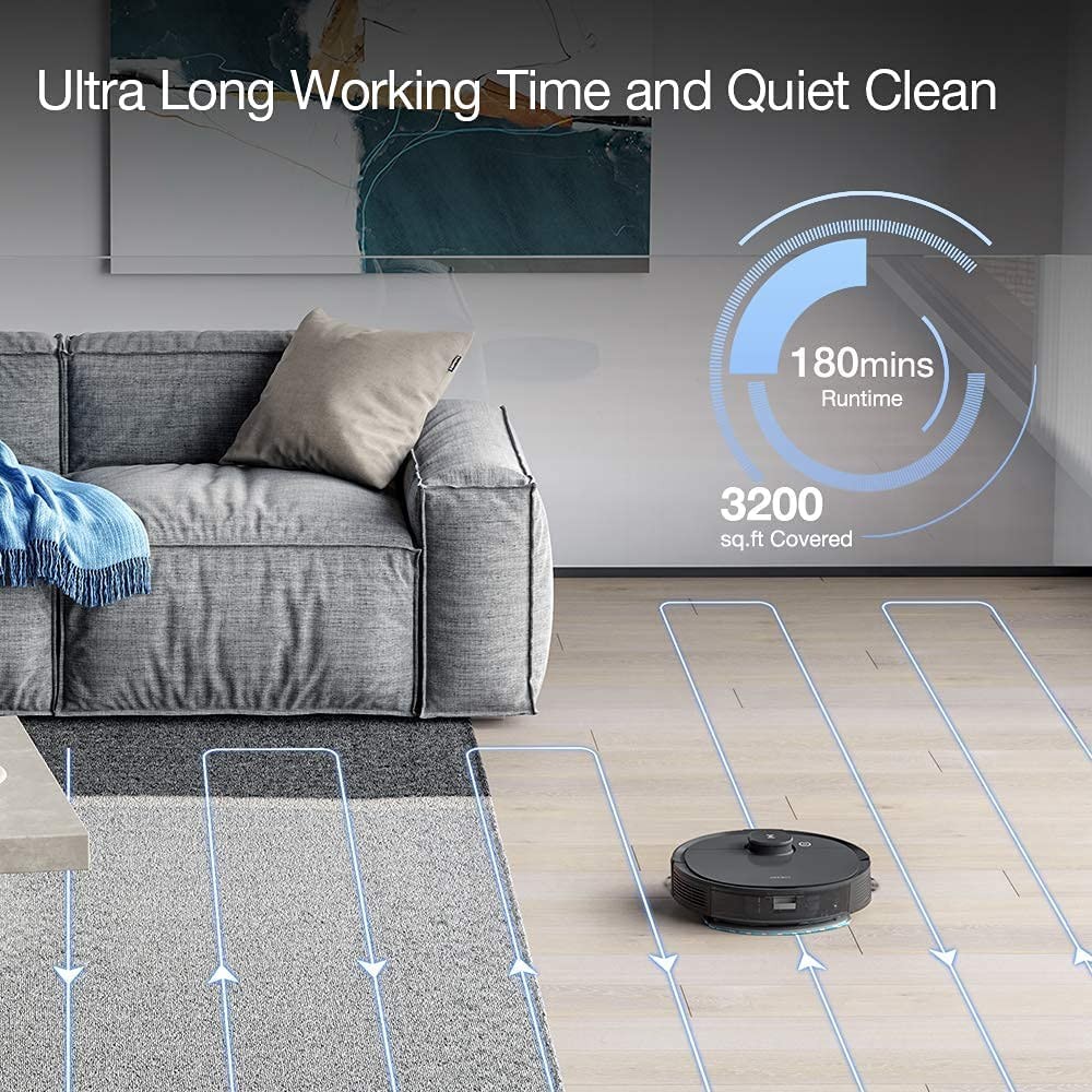 ECOVACS Robotics – DEEBOT OZMO T8+ Vacuuming and Mopping Robot with Auto-Empty