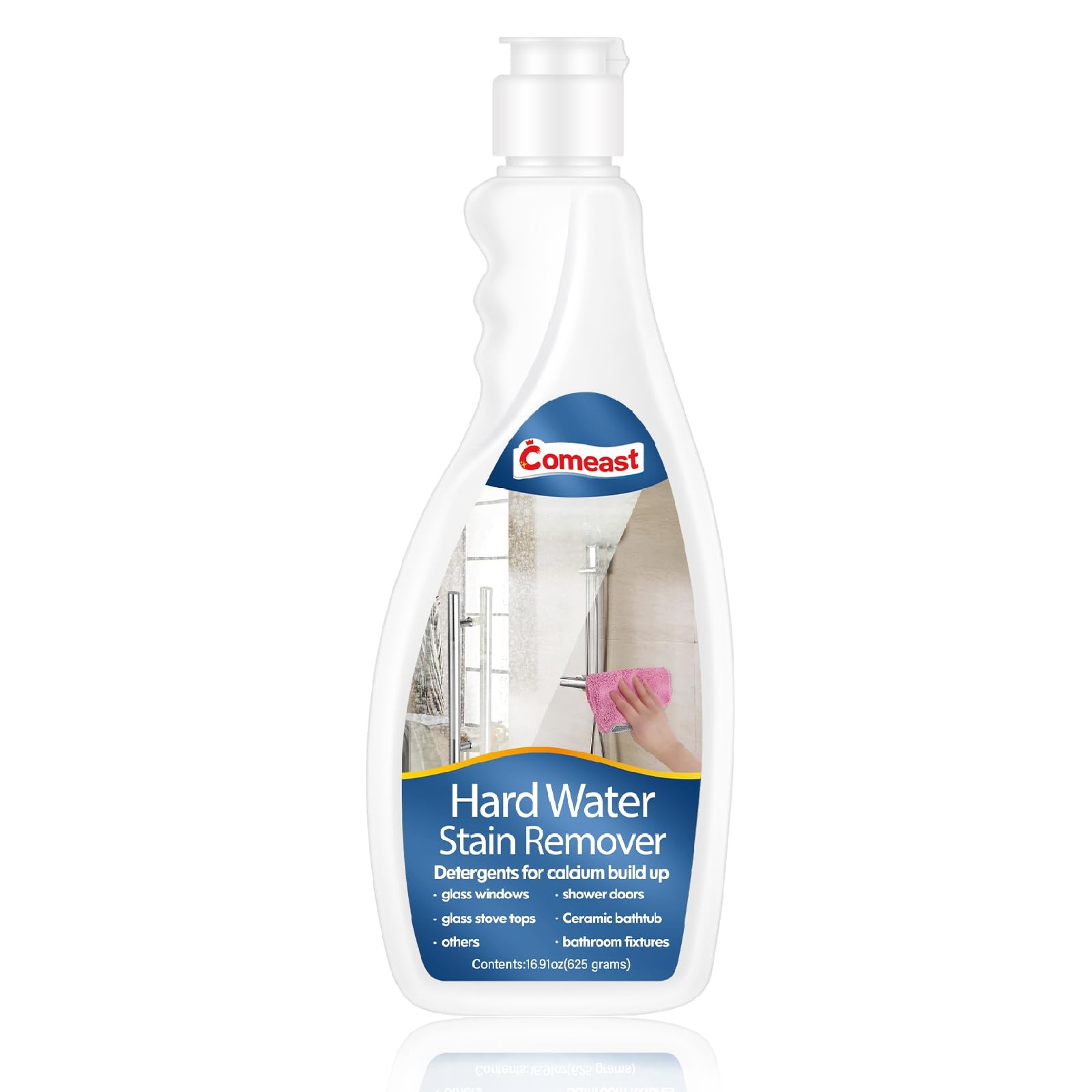 Hard Water Stain Remover for Shower Glass Doors,Water Spot & Soap Scum