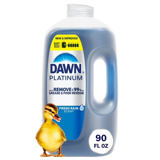 Dawn Platinum Dishwashing Liquid Dish Soap, Fresh Rain 90 fl. oz.