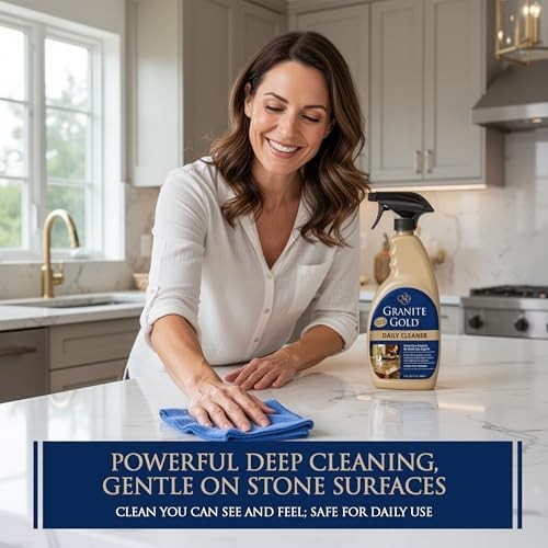 Stone Daily Cleaner 32 oz Spray for Granite Marble Quartz Countertops Streak