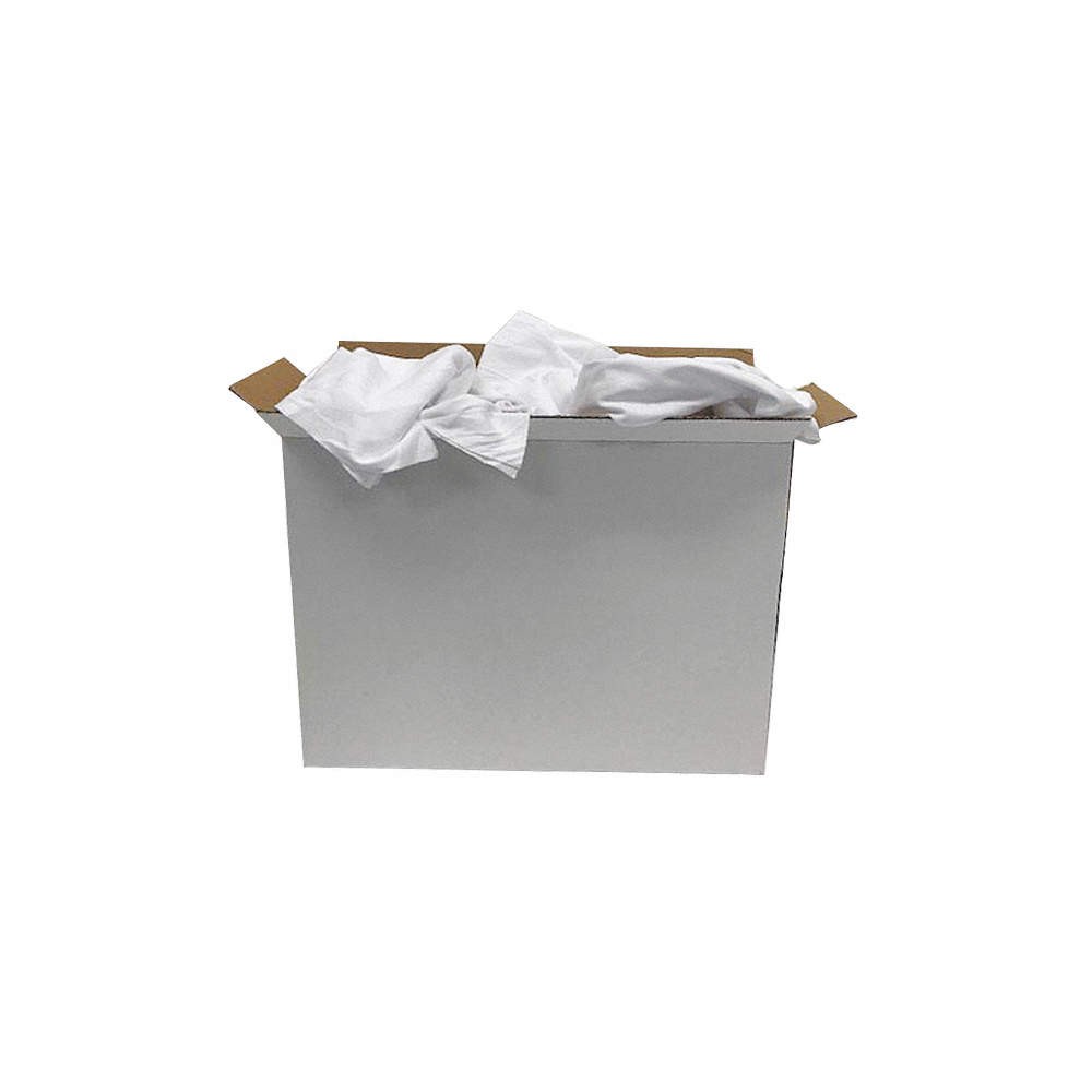 TOUGH GUY 16M204 Cloth Rag,New,White,25 lb. 16M204