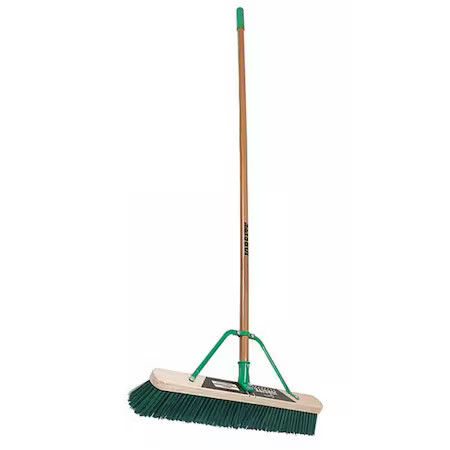 Quickie 868Su 24 In Sweep Face Push Broom, Stiff, Synthetic, Green