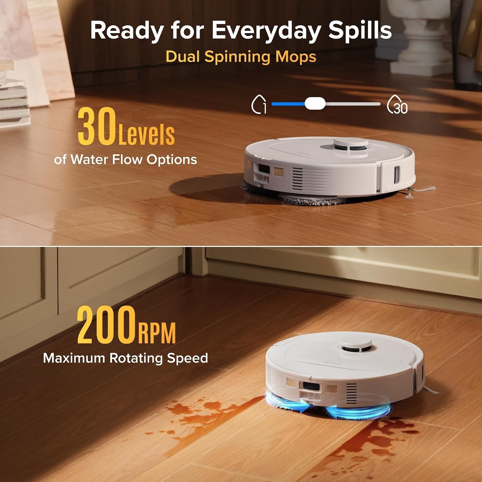 Roborock Qrevo S Pro Robot Vacuum and Mop, 18500Pa Suction