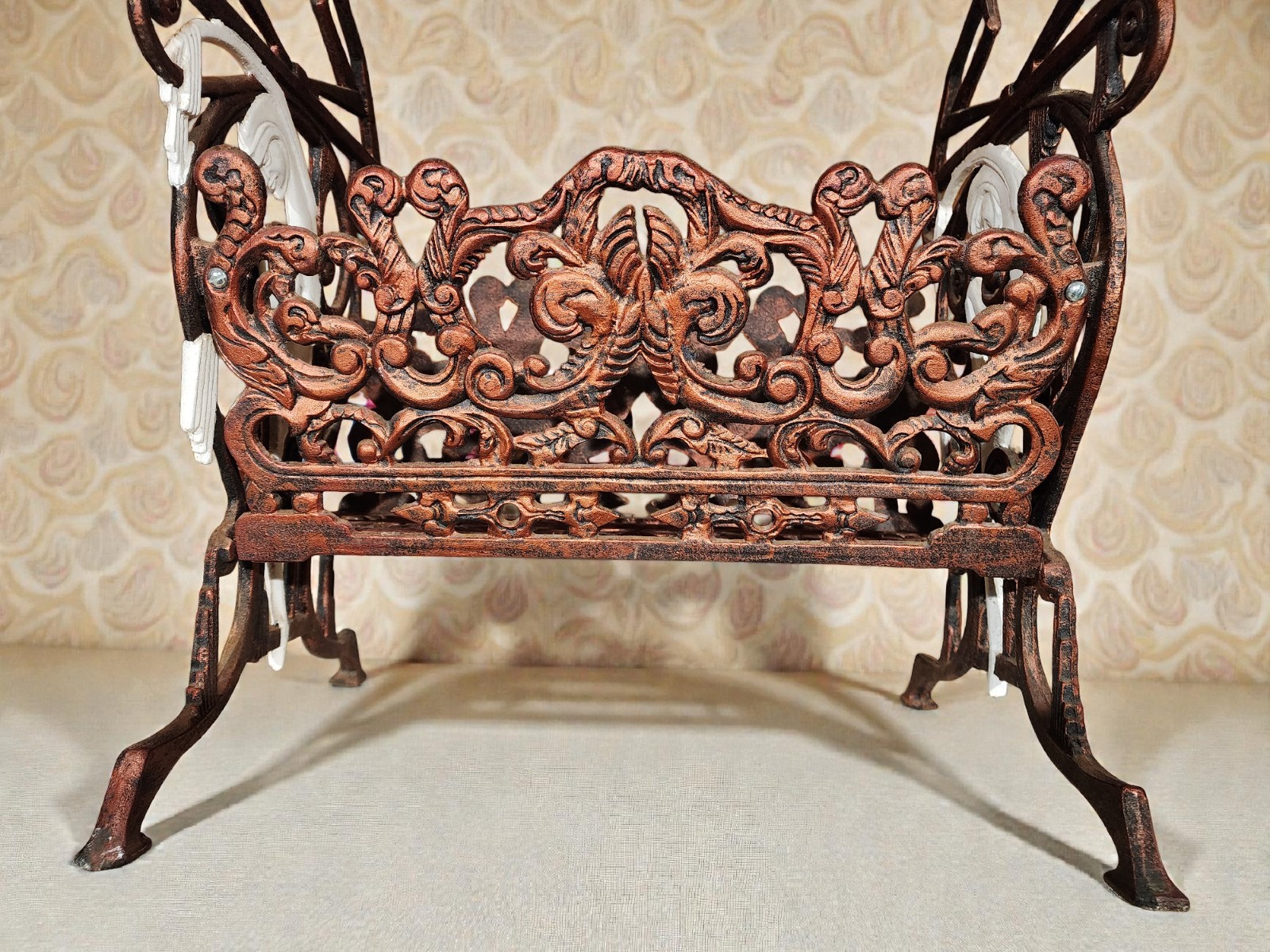 RARE ​VINTAGE ART DECO CAST IRON LOG/ RECORD HOLDER MAGAZINE ART NOUVEAU NYMPH