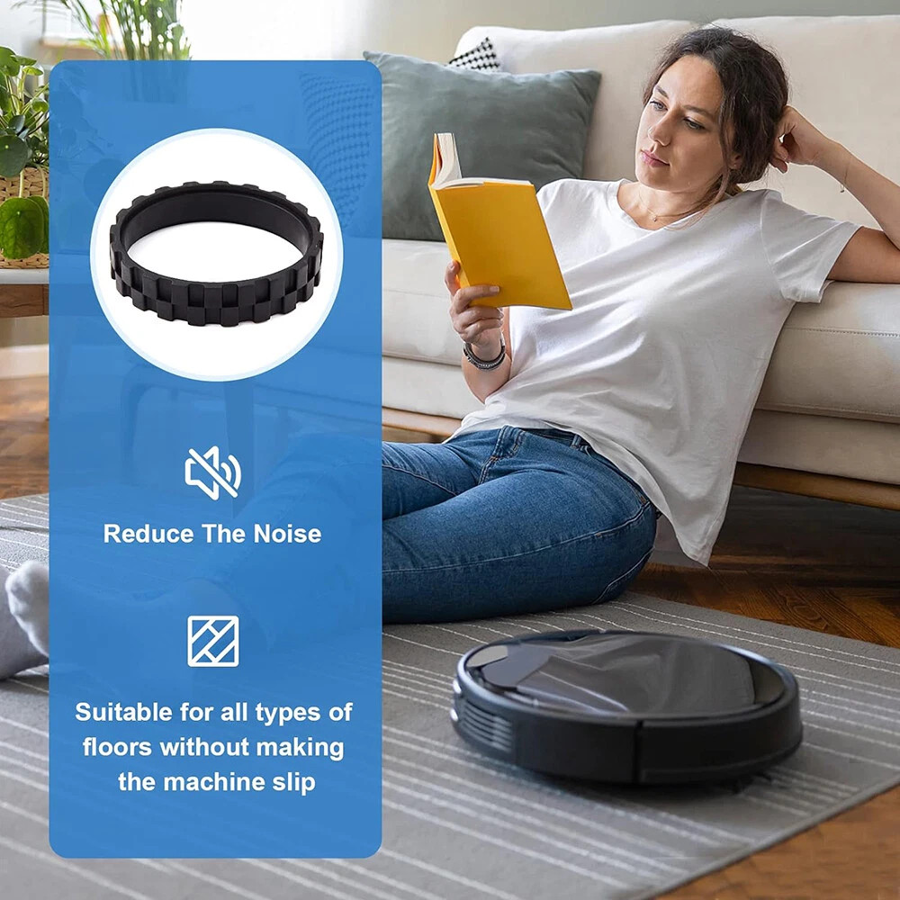 4X Vacuum Robot Tires for Irobot Roomba Wheels Series 5/6/7/8/9/I7 S9+ Anti-Slip