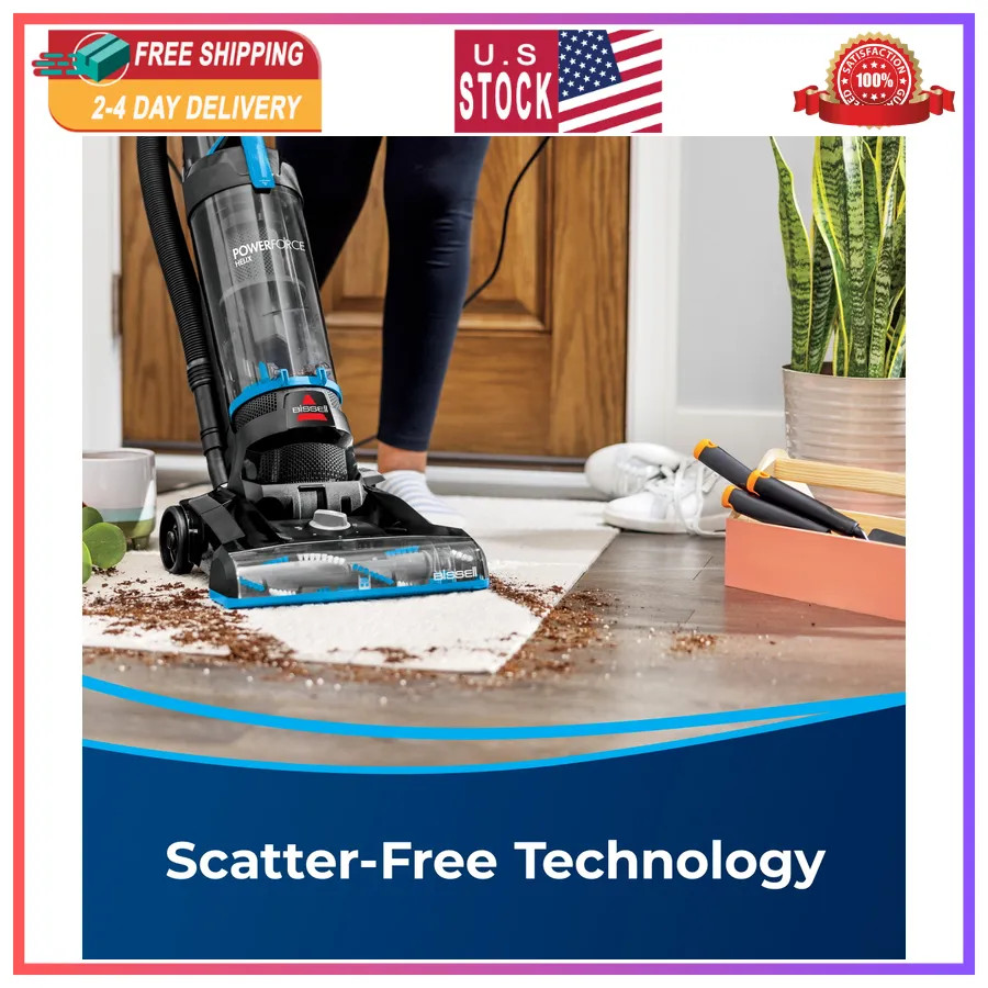 Bissell PowerForce Helix Bagless Upright Vacuum Lightweight Pet Friendly 3313
