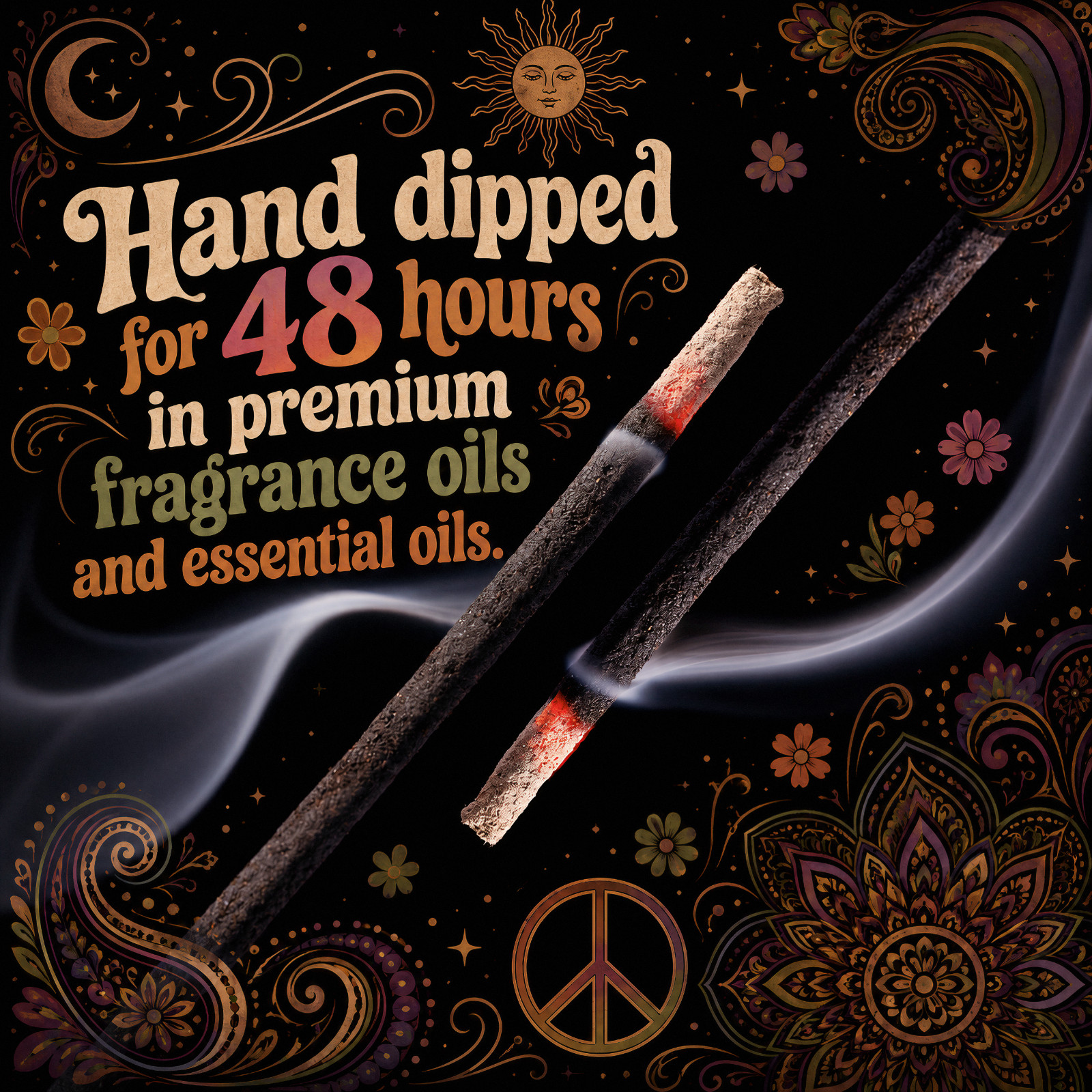 DRAGONS BLOOD Incense Sticks 19″ Jumbo Extra Large Bulk Handmade Hand Dipped