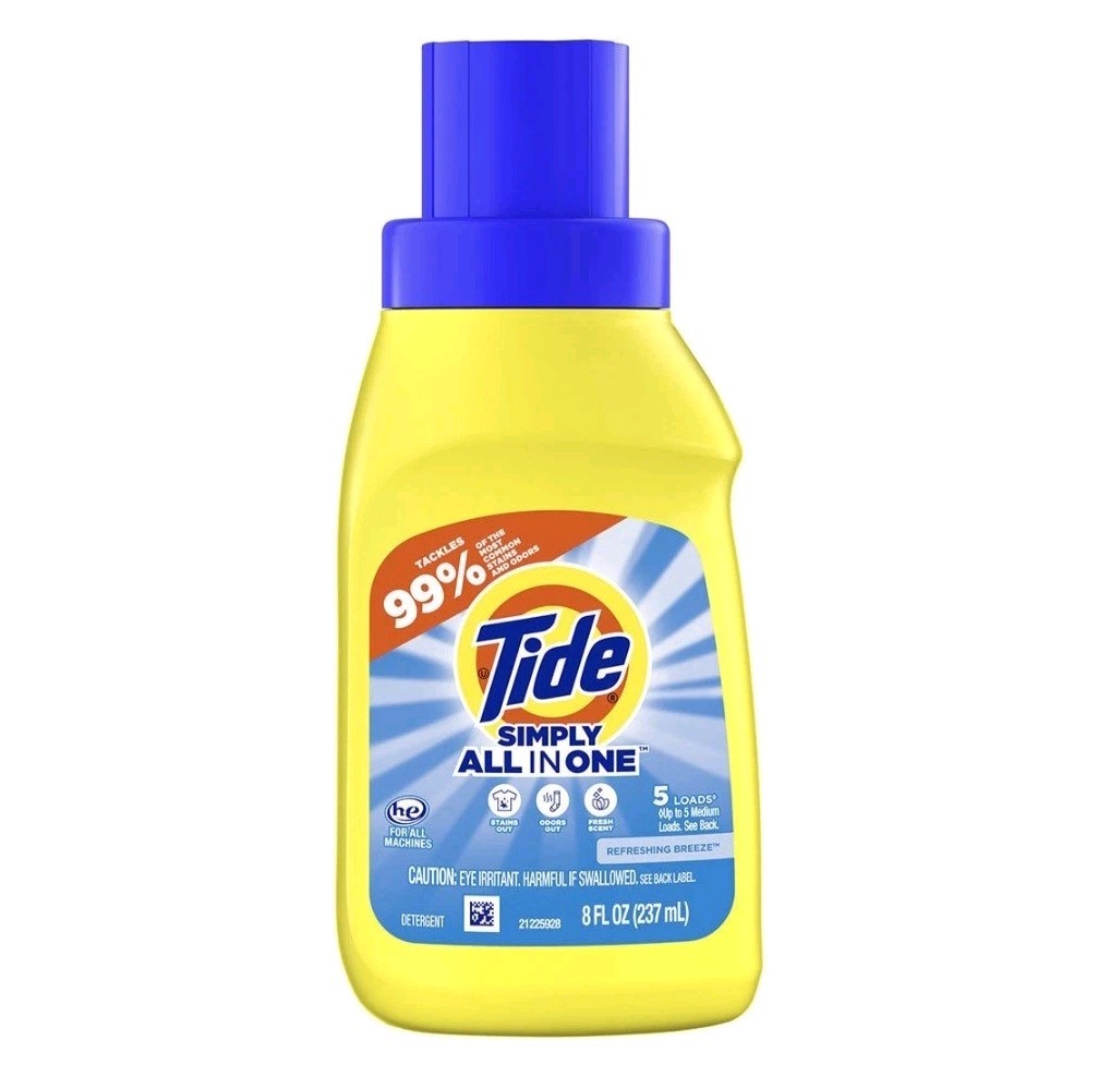 Ɣ TIDE SIMPLY (8 Fl Oz.) 🟡🫧 ●ALL IN ONE● 🟡🫧 ≈Refreshing Breeze≈ Detergent.