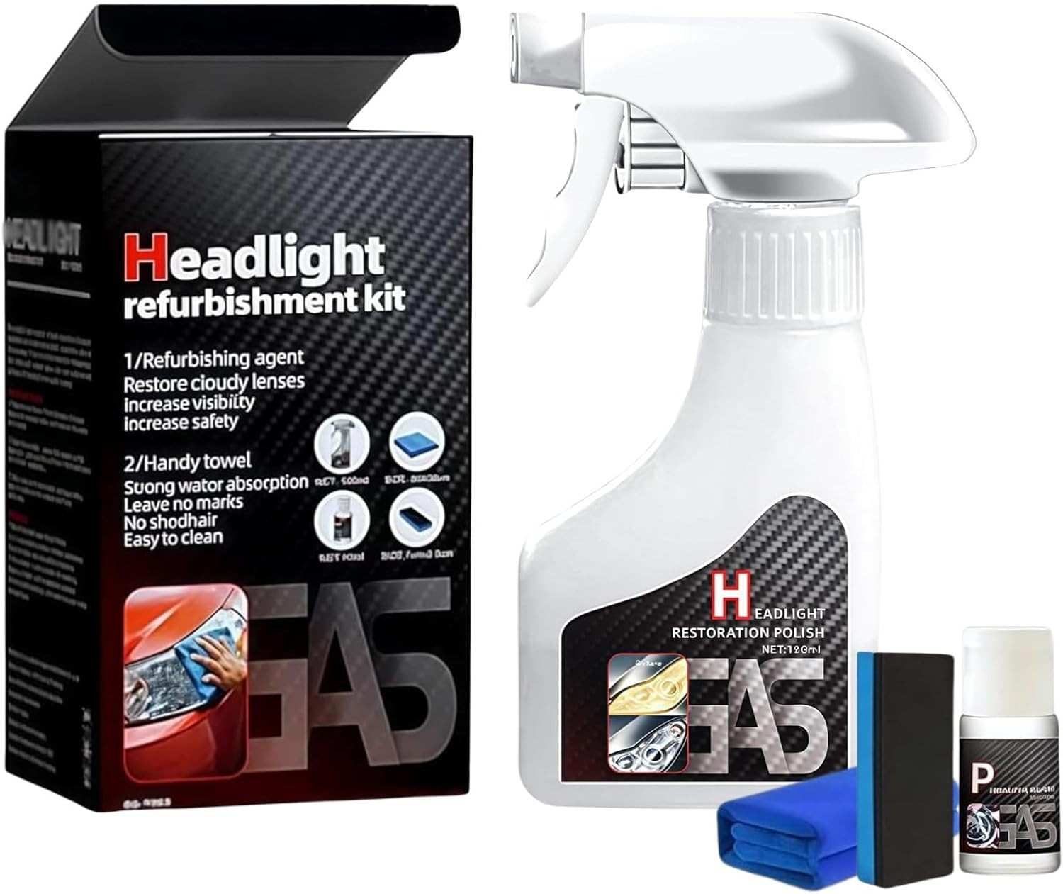 Automotive Headlamp Restoration Fluid Kit, 2025 New Automotive Headlamp Restorat