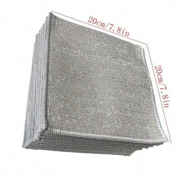 20pcs Magic Double-Sided Steel Wire Cleaning Cloths for Dishes & Pots-NEW