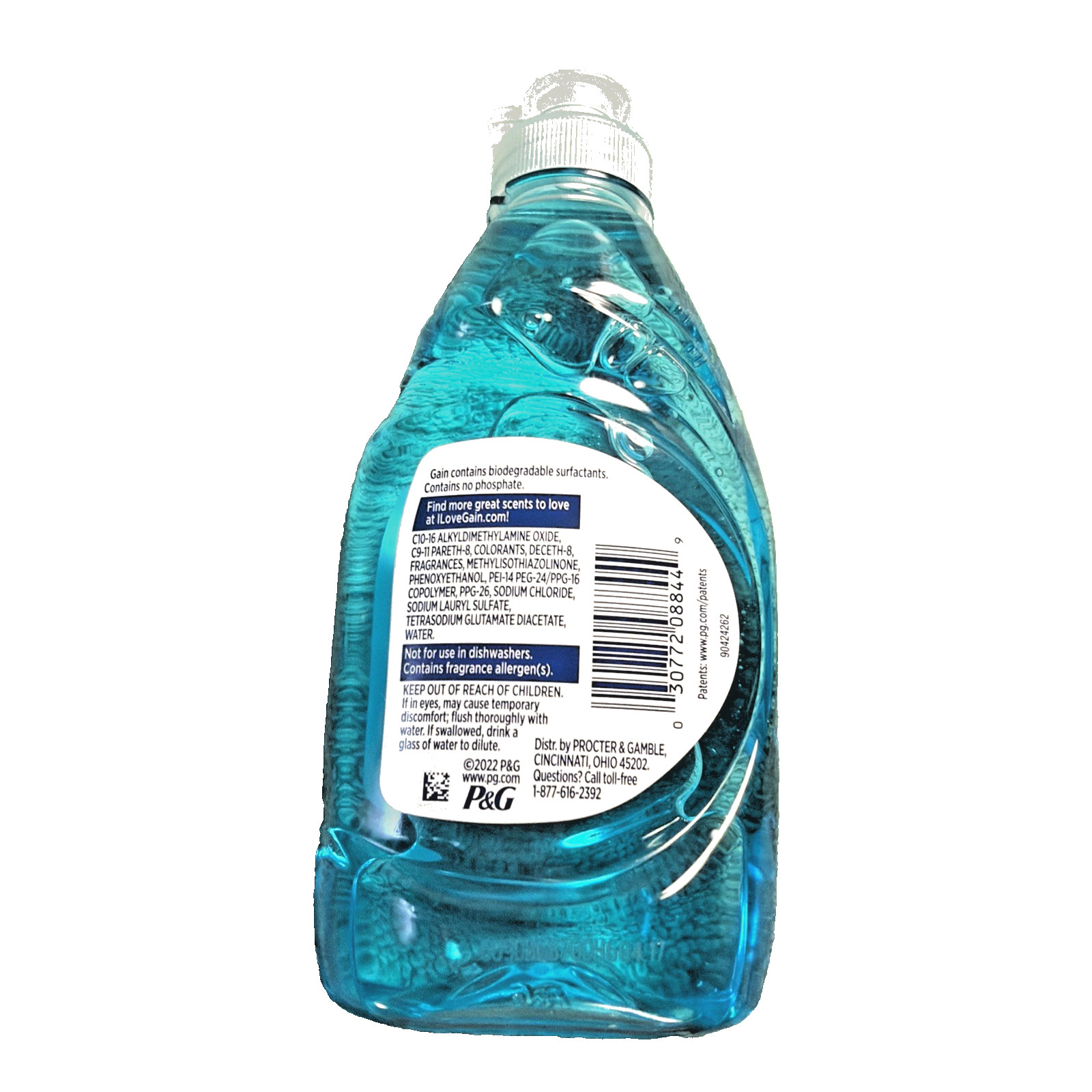 12 Gain Ultra Clean Dishwashing Liquid Honey Berry Hula Scent 8 oz 12 Bottles