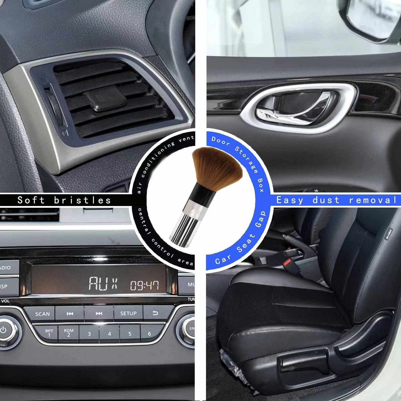 Car Interior Dusting Brush Auto Dust Sweeping Soft Brush Automotive Mini Dust…