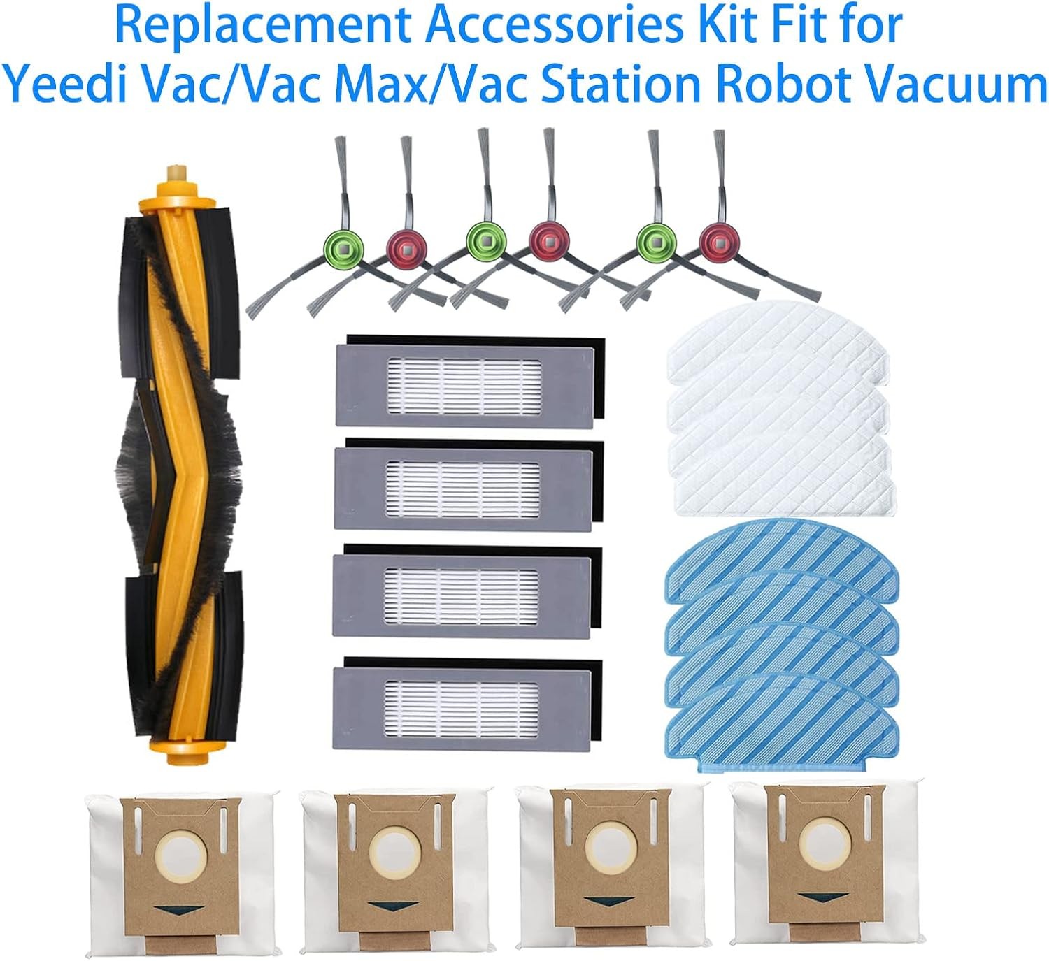 Accessories Kit Compatible with Yeedi Vac 2 Pro Vac Vac Max Vac Station Robot