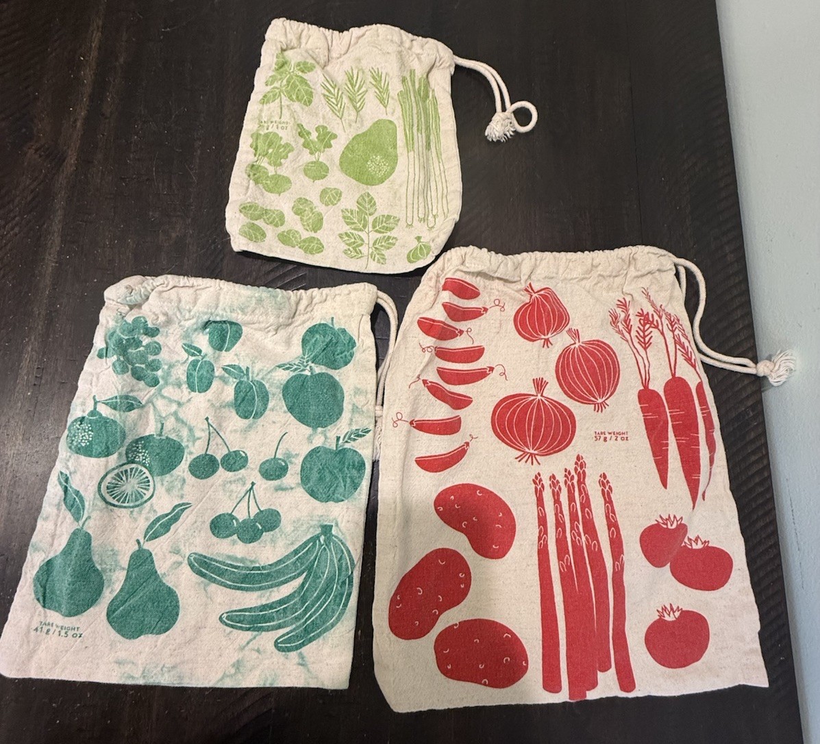 Produce Bags Lot Reusable Fruit Veggie Designs Fun Food