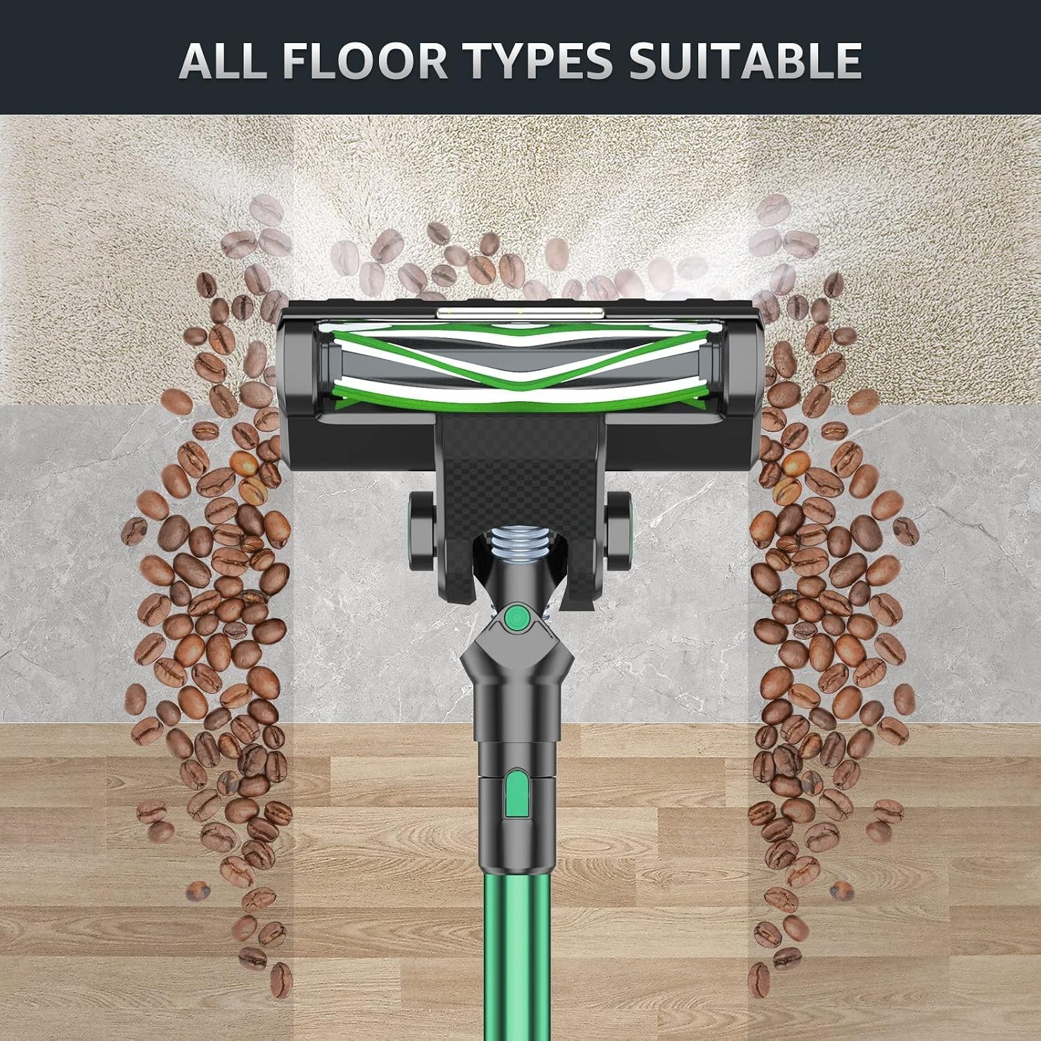 Stick Vacuum Cleaner Cordless Wireless Lightweight Detachable Battery 35KPA Pet