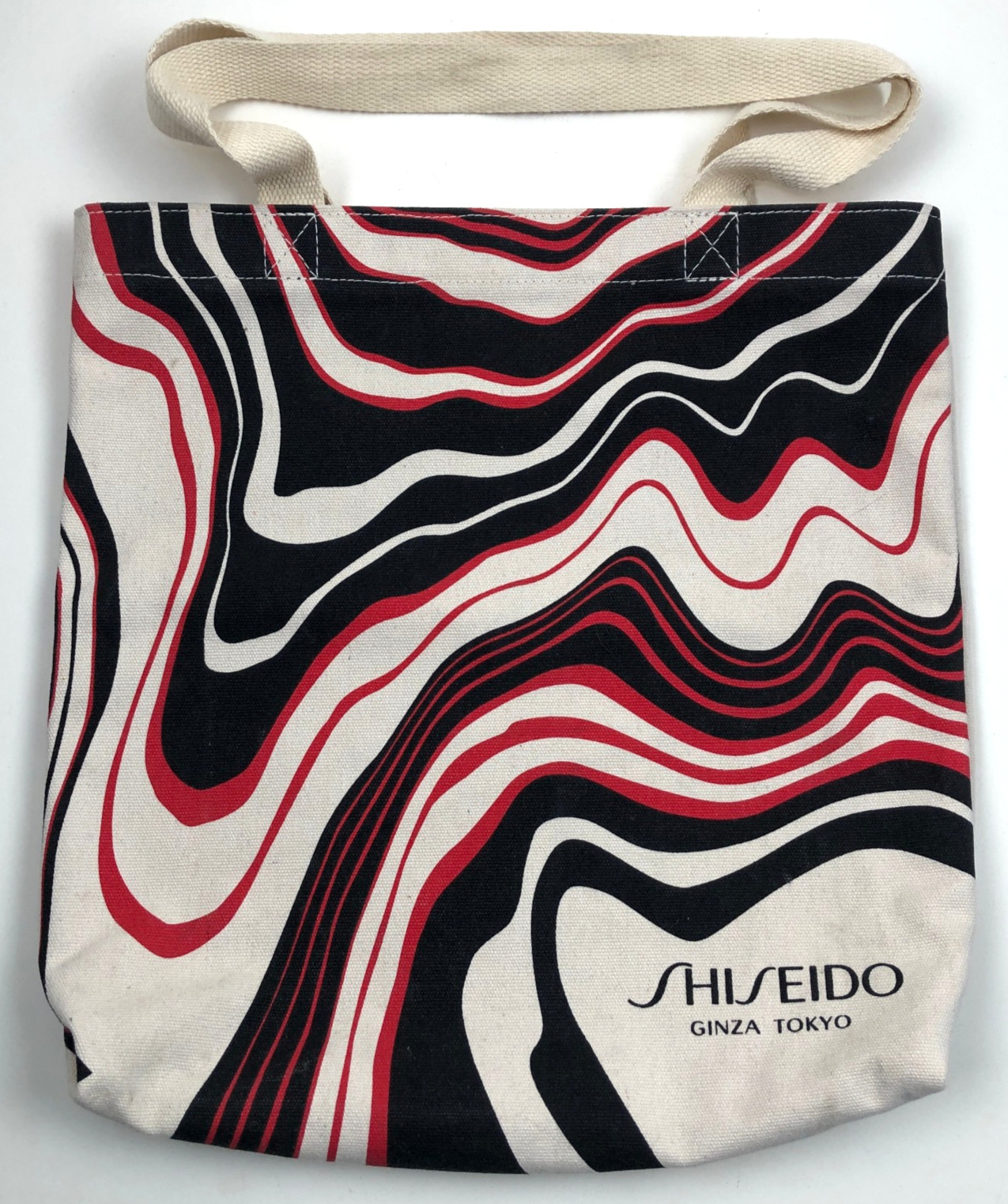 Shiseido Ginza Tokyo Suminagashi Canvas Tote Bag About 14″ by 13″