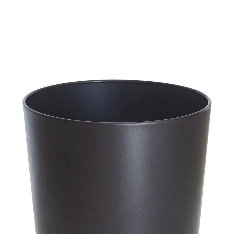 Bronze Metal Wastebasket Open Top Durable Trash Can Home Office Bathroom New
