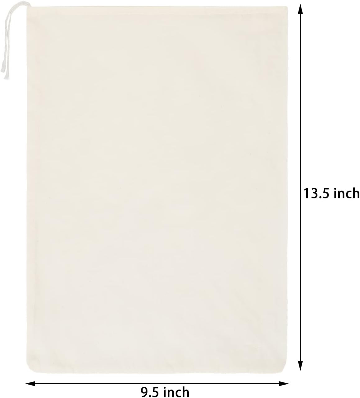 15 Packs Muslin Bags Cloth Bags with Drawstring Canvas Large Storage Bags Bulk C