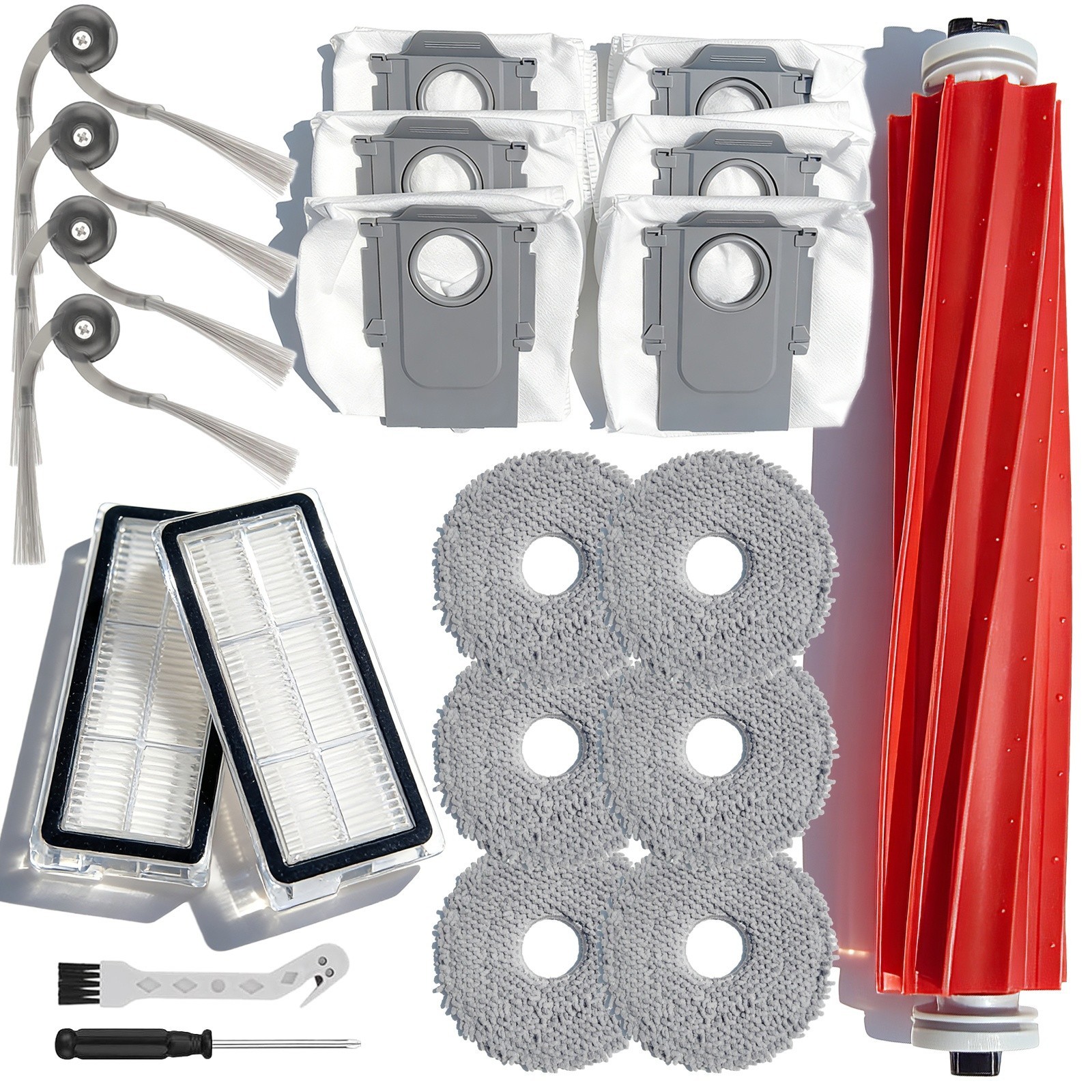 21 Pack Replacement Parts for Roborock QV 35A / QV 35S Robot Vacuum, Washable