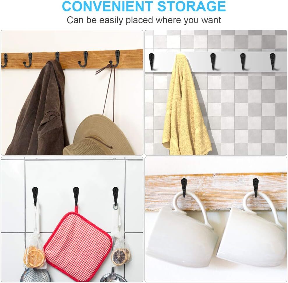 10 Pieces Wall Mounted Delicate Small Hooks with Screws for Home Hanging