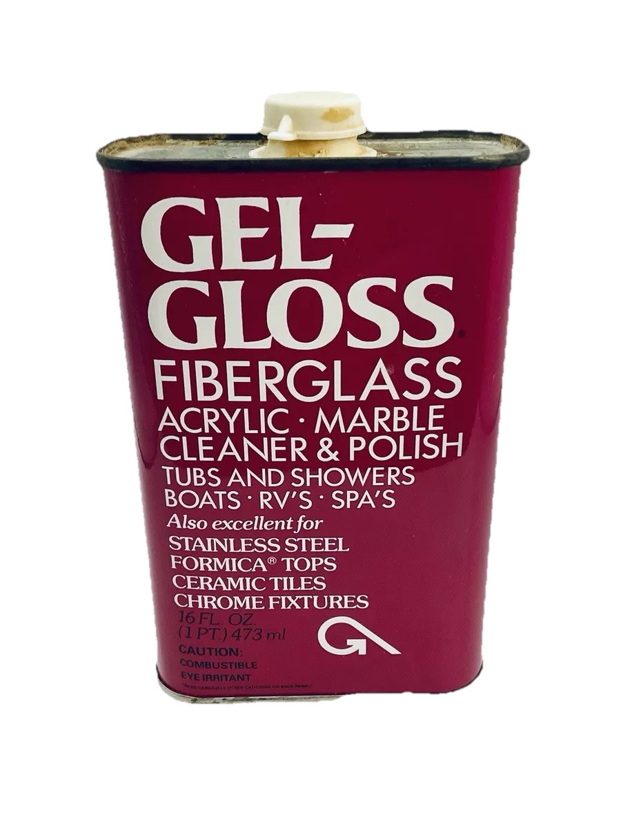 GEL GLOSS FIBERGLASS ACRYLIC MARBLE CLEANER AND POLISH 16 FL OZ VINTAGE