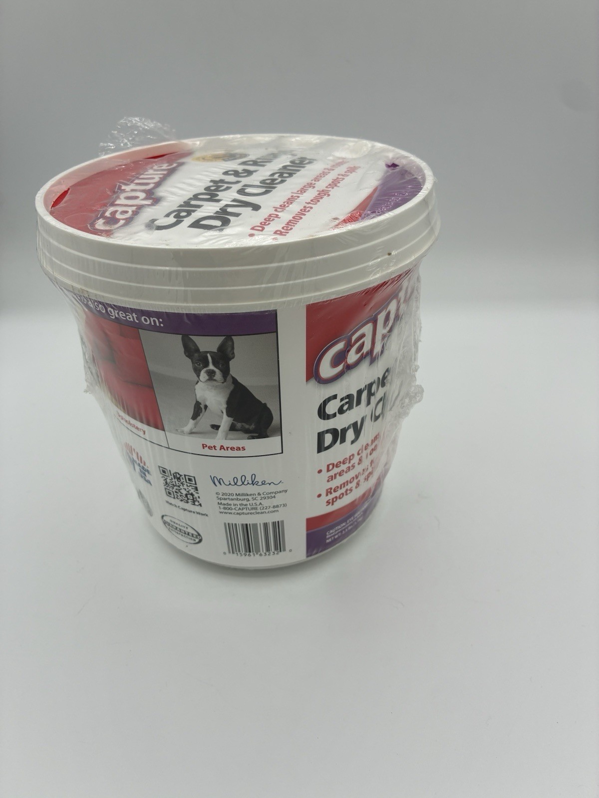 Capture Carpet & Rug Dry Cleaner Powder 2.5 lbs Deep Clean Stain Remover Tub New