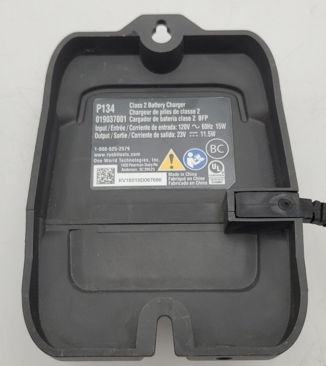 Ryobi (P134) Wall Mounted Cordless Stick Vacuum Cleaner Charger