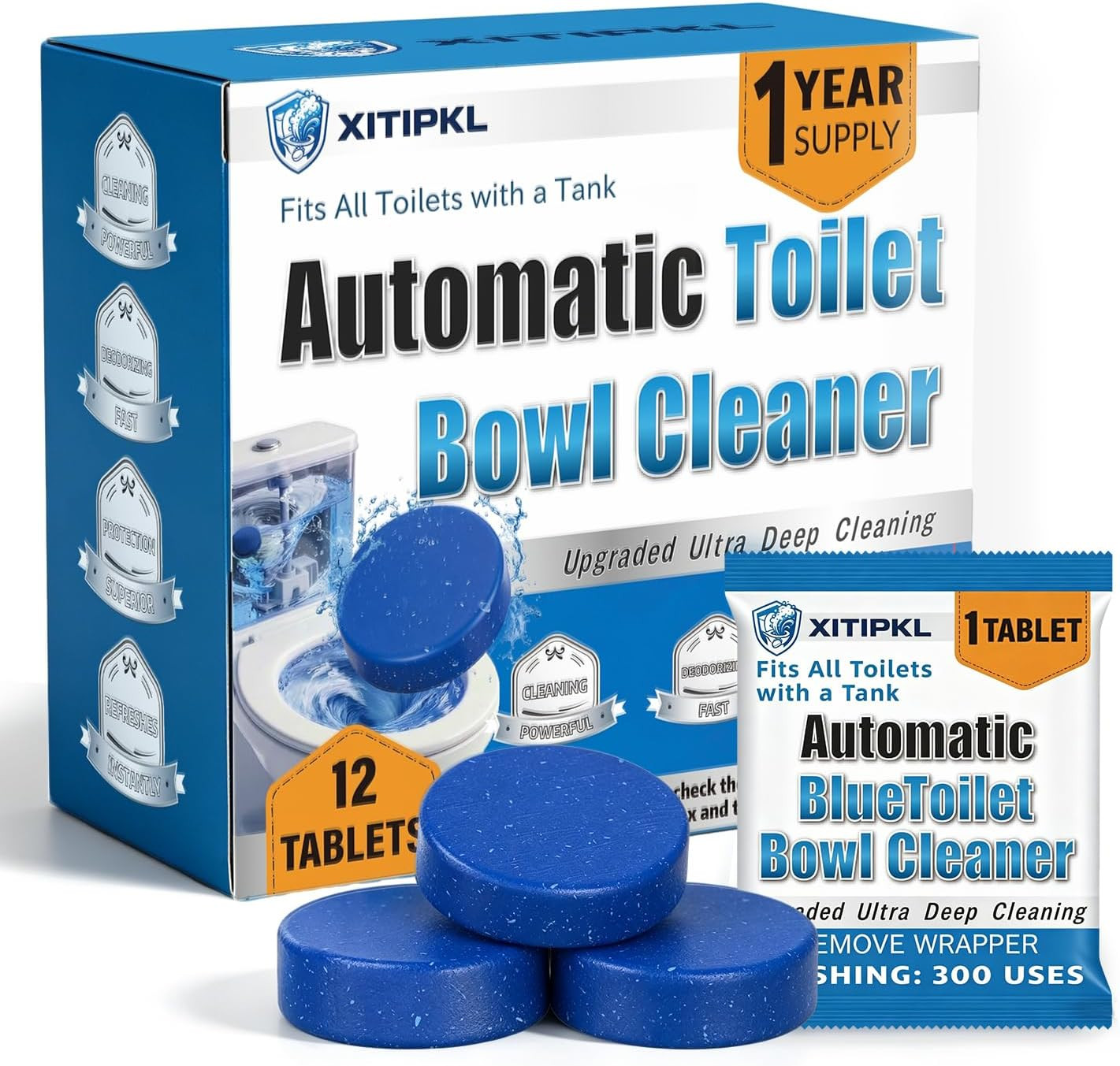 12 Tablets Toilet Bowl Cleaner Tablets for Tank – Automatic Toilet Tank Cleaner