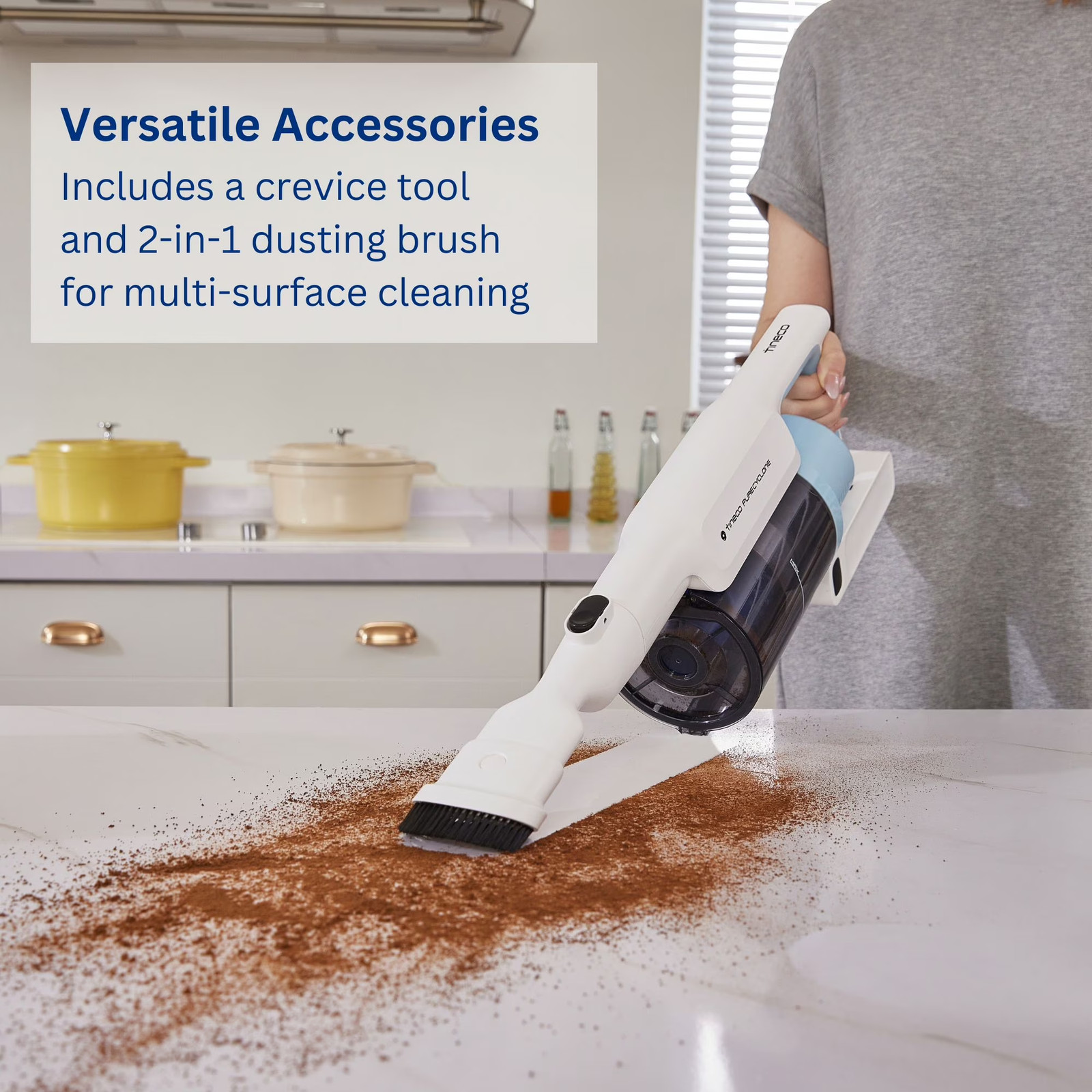 GO Cordless Stick Vacuum, 40 Min Run Time – Powder Blue (GO203)