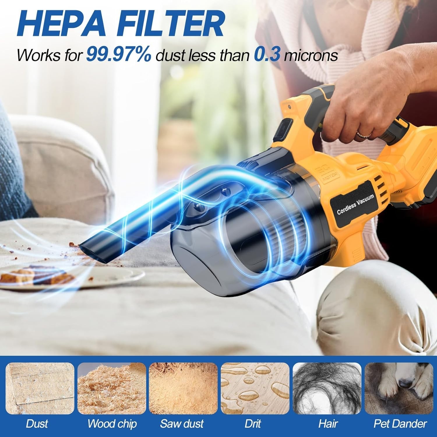 High-Efficiency 2-Pack HEPA Filters for Handheld Vacuums – Reusable Design