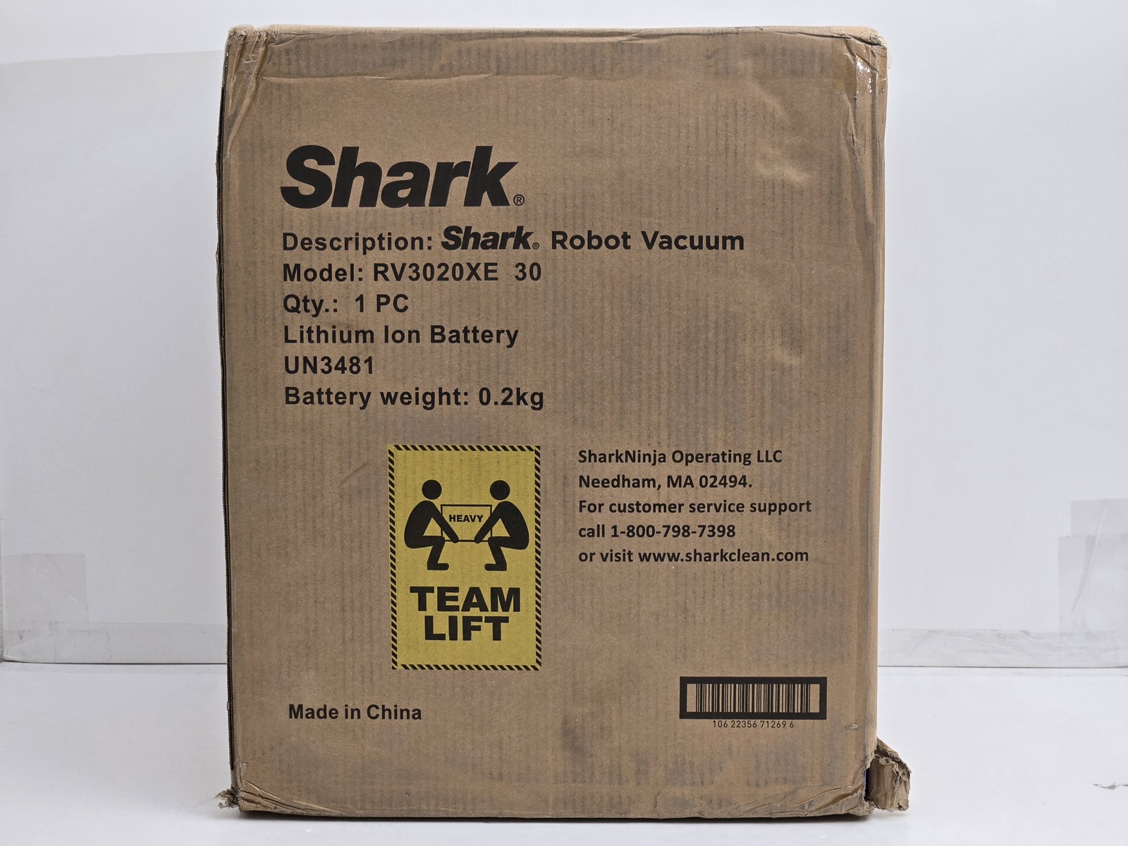 Shark PowerDetect UV Reveal 2-in-1 Robot Vacuum & Mop RV3020XE