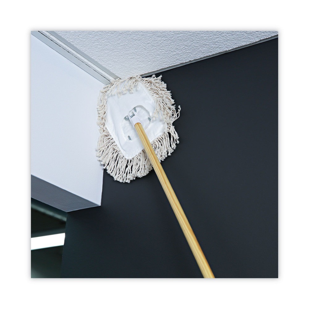 Boardwalk 1491 17.5 in. x 13.5 in. Cotton Wedge Dust Mop Head – White New