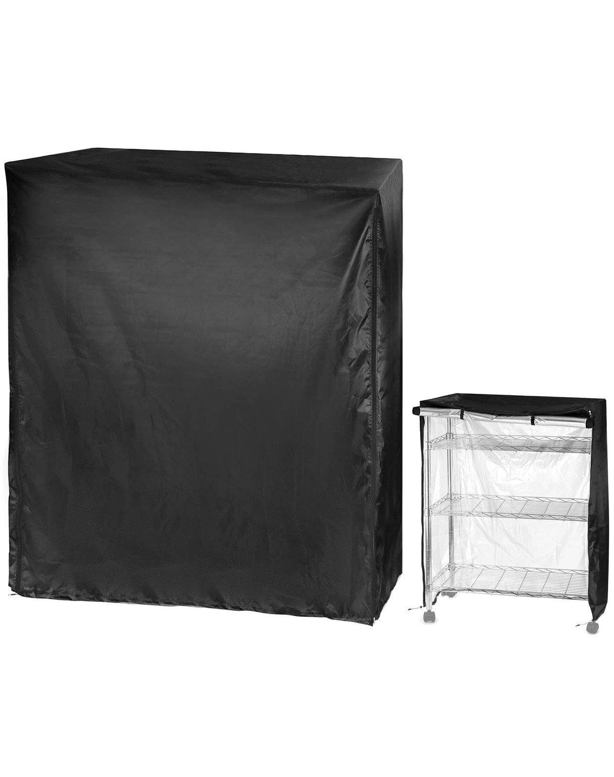 QWORK Wire Rack Cover – 60″x24″x72″, Oxford Cloth, Keeps 1 Pack