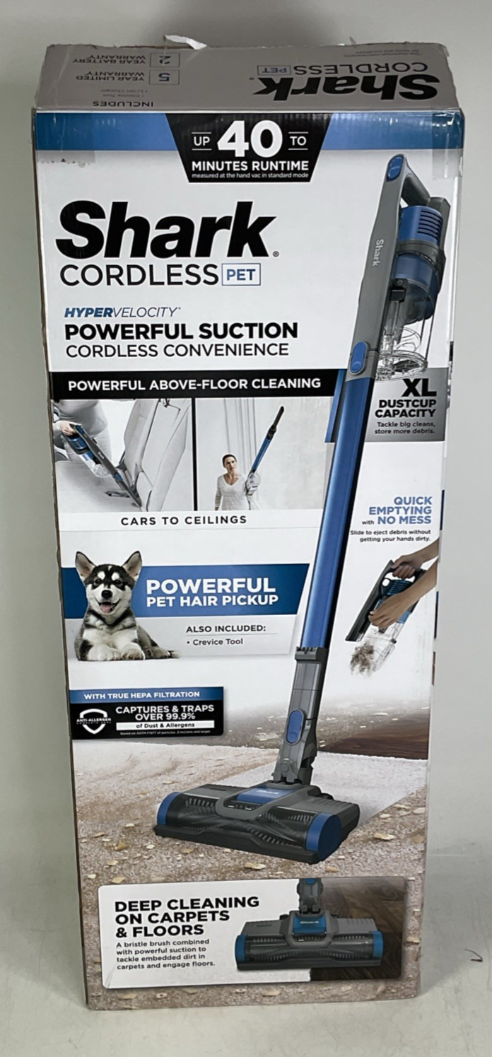 Shark IX140H Cordless Pet Stick Vacuum – Blue NEW