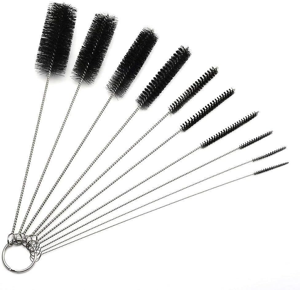 US Nylon Straw Brush Cleaner Bottle Tube Pipe Small Long Cleaning 1-10Set