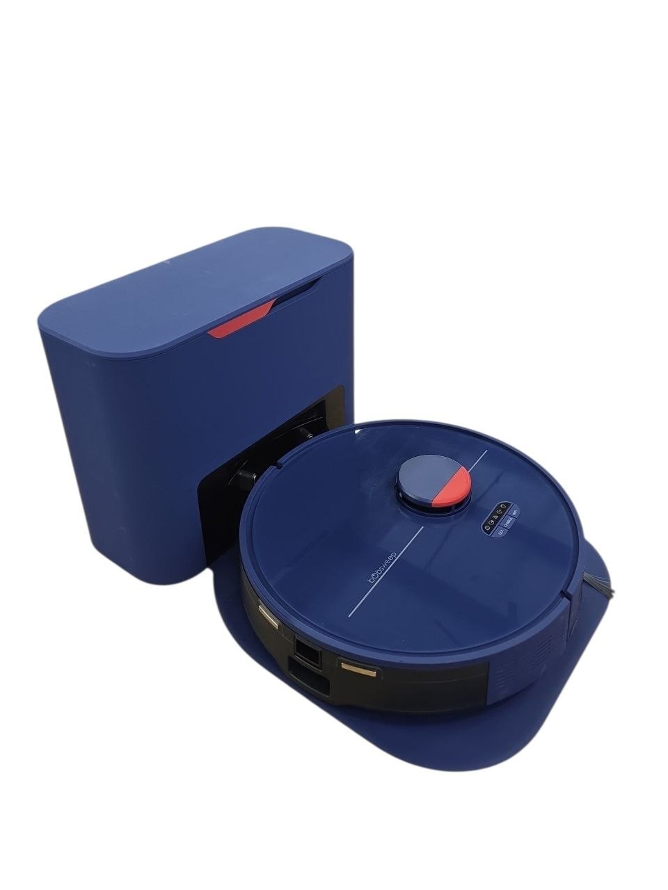 BObsweep Dustin Wi-Fi Connected Self-Emptying Robot Vacuum And Mop – Navy