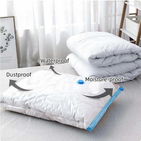 10 x Jumbo Vacuum Storage Bags Travel Space Saver Garment Seal Clothes Organizer