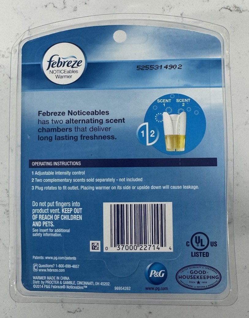 Febreze Noticeables 2 IN 1 Alternating Scented Oil Plug In Warmer | NEW SEALED