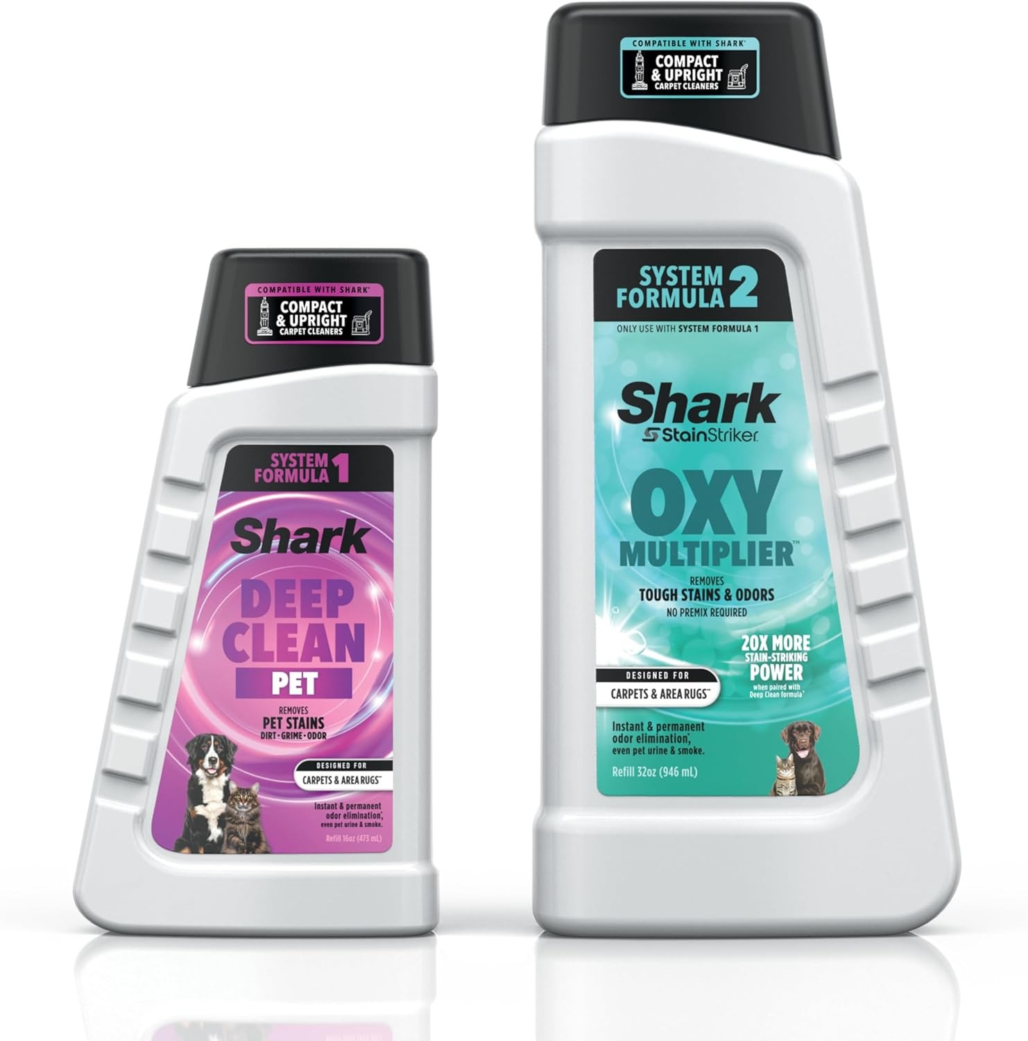 Shark Stainstriker Cleaning Solution Bundle for Portable Cleaners, Carpet and Ar
