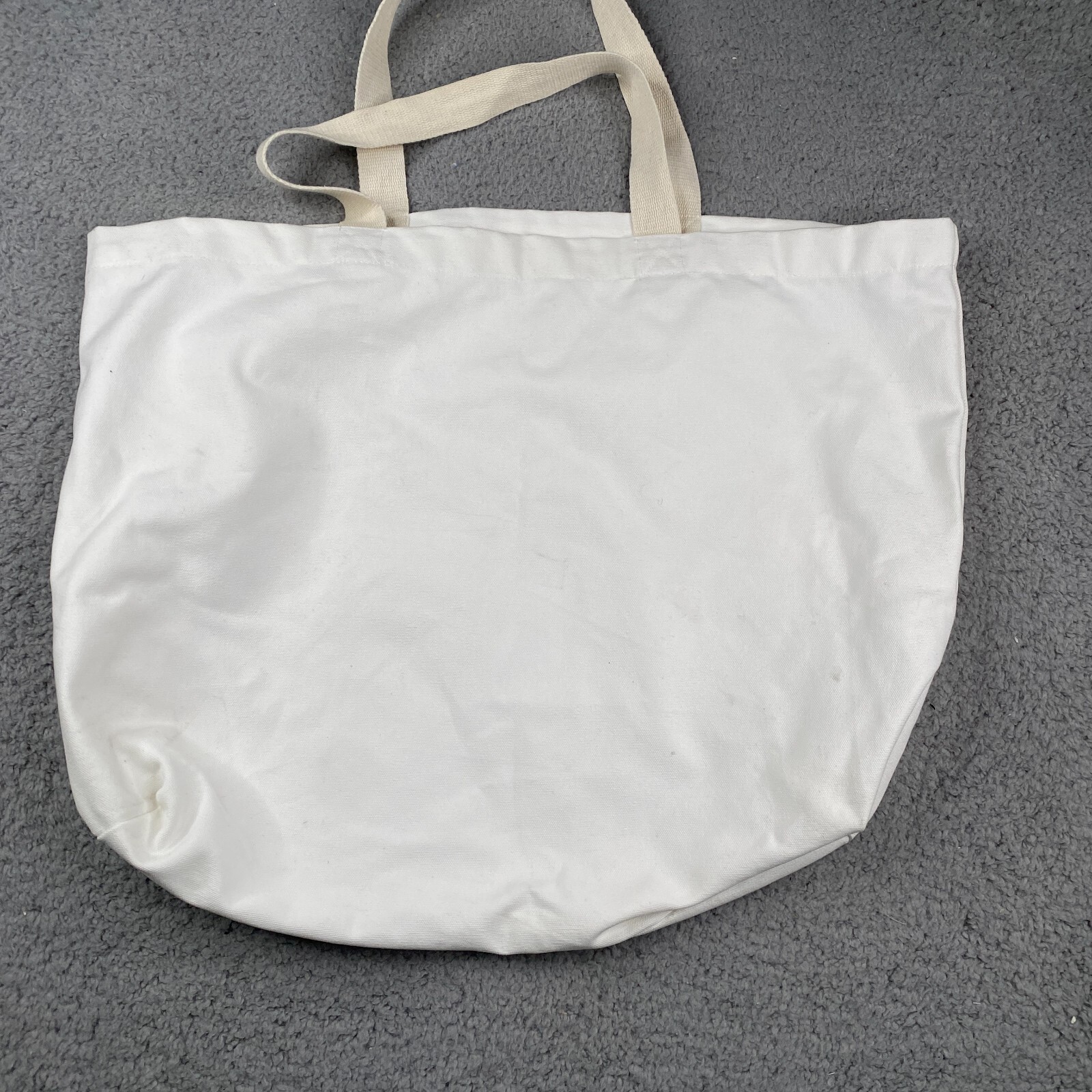 Saatva Tote Canvas Bag White Organic Cotton 18x23in NEW NWT