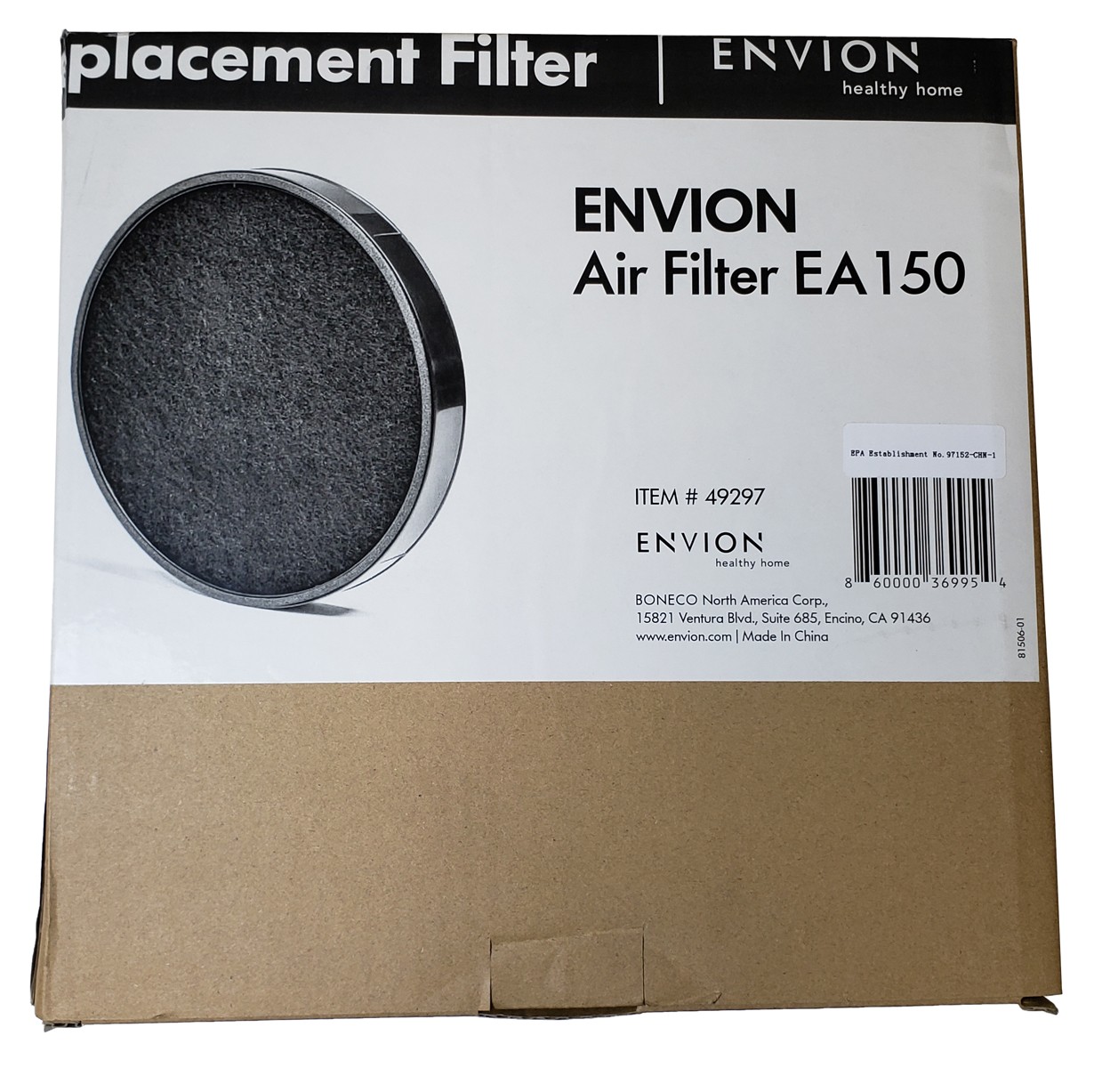 Envion 2 Pack OEM Replacement Filters for EA150 Air Purifier – 49297-2PK