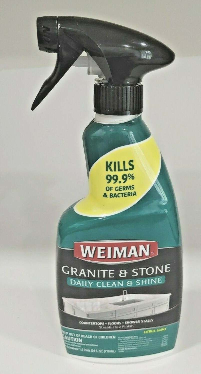 Weiman GRANITE & STONE Streak-Free CLEANER POLISH Marble Tile Floor 24oz Spray