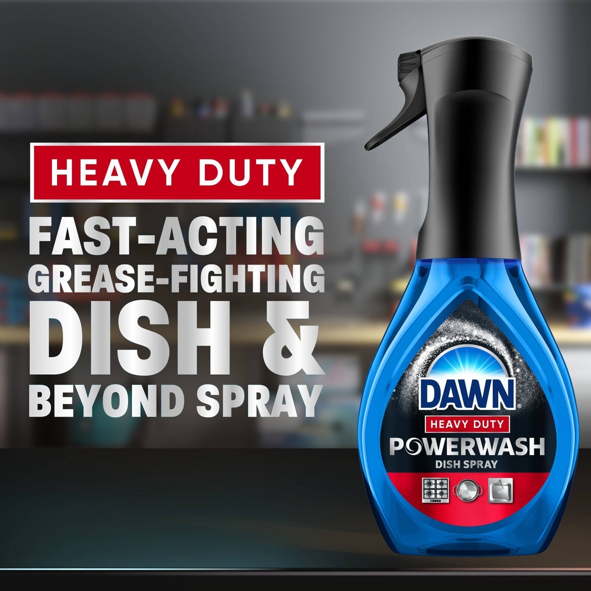 16 fl oz Heavy Duty Dish Spray Powerwash Formula Kitchen Washing‑Up Supply