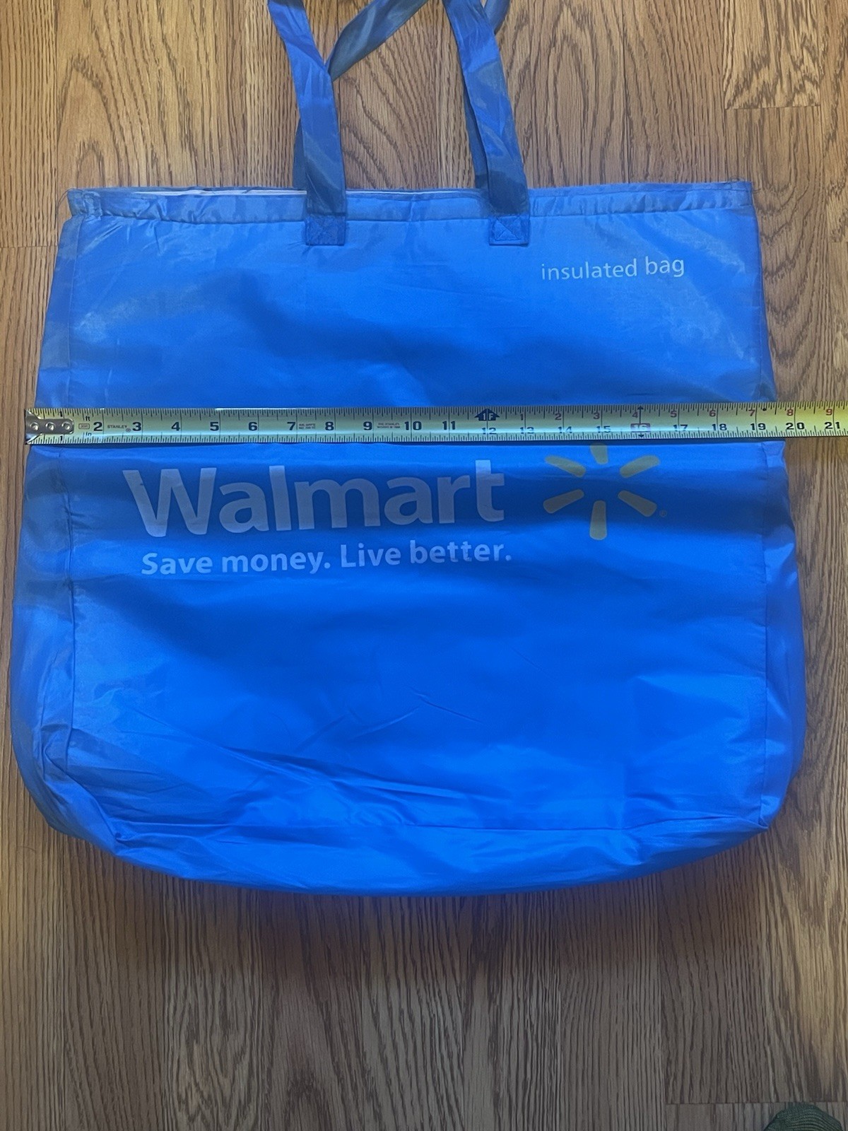 Large Walmart Branded Reusable Insulated Tote Shopping Grocery Bag 18 x 20